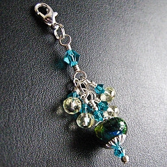 murano glass bead keychains